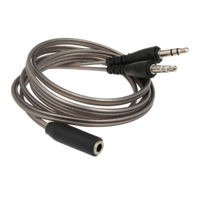 

35mm Audio Y Splitter Cable 1 Female to 2 Male Converter Earphone Microphone Cord Adapter for Headphone to Desktop Laptop PC