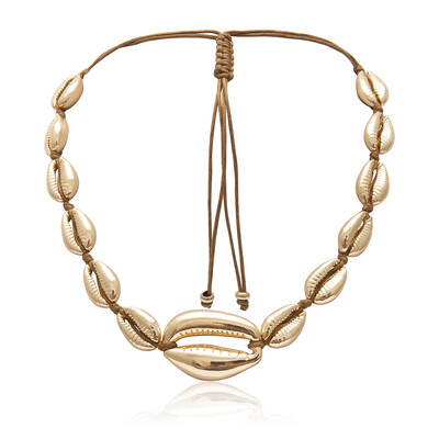 

Puka Big Natural cowrie Shell necklace women statement baroque bijoux choker necklace Collier de coquillages jewelry 2019