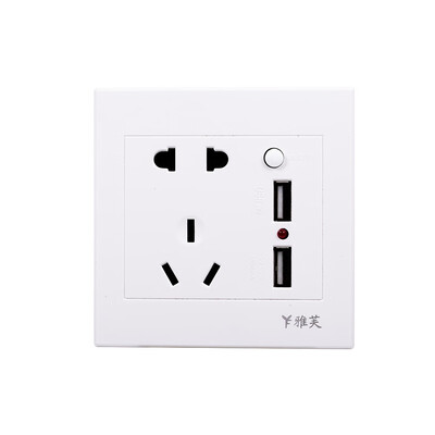 

Electric Outlet with 2 Sockets&2 USB Ports Wall Mount Socket Gold