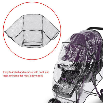 

Greensen Windproof Baby Buggy Stroller Rain Cover Transparent Pushchair Protection Raincover