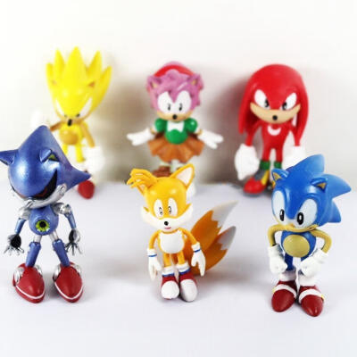 

Sonic the Hedgehog Action Figures 6pcs PVC Cute Figures set Cartoon collection