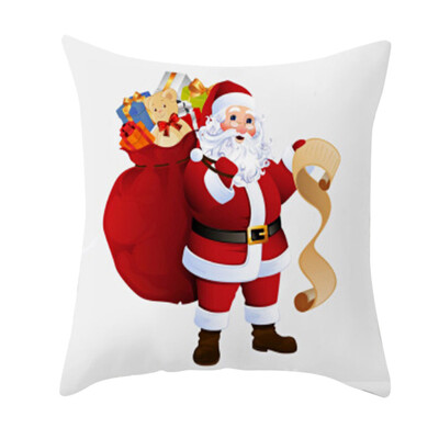 

〖Follure〗Christmas Dog Linen Cushion Cover Throw Pillow Case Sofa Bed Home Decor Xmas