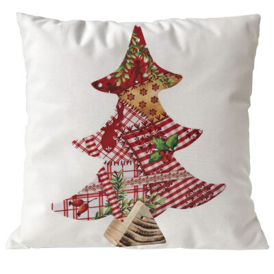 

Tailored Merry Christmas Pillow Cases Linen Sofa Cushion Cover Home Decor Pillow Core