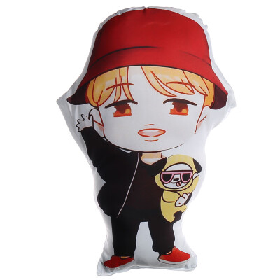 

KPOP BTS Bangtan Boys Cartoon Humanoid Cushion Doll Pillow Q Version Character Image Cute Pillow Hot Gift for Fans