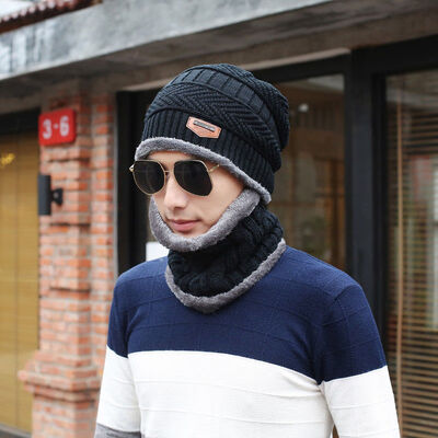 

Men Women Hat Hip-Hop Wool Knitted Ski Cap Skull Warm Winter Cuff Unisex Beanie