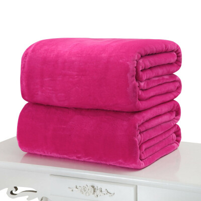 

Small Super Warm Solid Warm Micro Plush Fleece Blanket Throw Rug Sofa Bedding