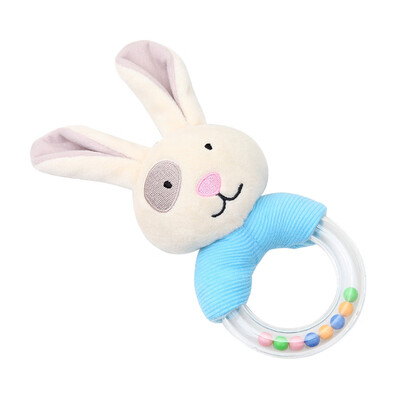 

Siaonvr Cute Baby Rattle Rabbit Plush Baby Cartoon Baby Toy Education Baby Rattle