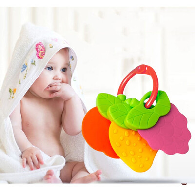 

〖Follure〗Fruit Kid Baby Teether Food Grade Silicone Soother Chewable Teething Toy