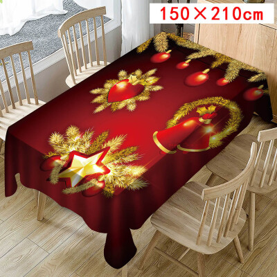 

Tailored Christmas Tablecloth Print Rectangle Table Cover Holiday Party Home Decor