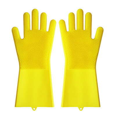 

JPGIF Magic Reusable Silicone Gloves Cleaning Brush Scrubber Gloves Heat Resistant GN