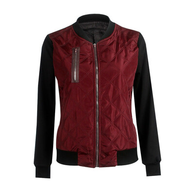 

Women Retro Zip Up Flight Bomber Jackets Ladies Casual Coat Outerwear Fashion