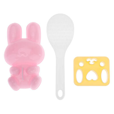 

3D Cartoon Rabbit Rice Roll Ball Mold Kits DIY Sushi Maker Bento Mould Tool