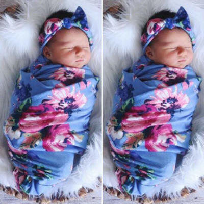 

Hot Newborn Baby Girl Boy Swaddle Wrap Blanket Sleeping BagHeadband Outfits Set