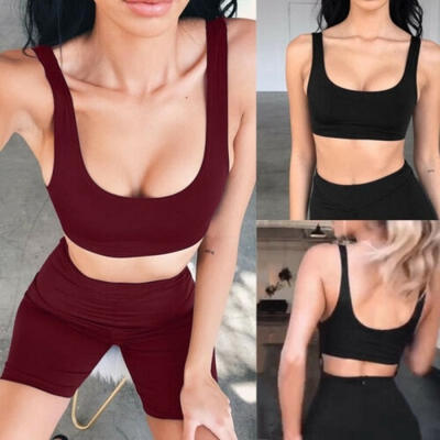 

Women Sweatproof Yoga Sports Vest Crop Tops Fitness Training Dancing Running Gym Tank Top Push Up Camisole Bra Summer Outfit