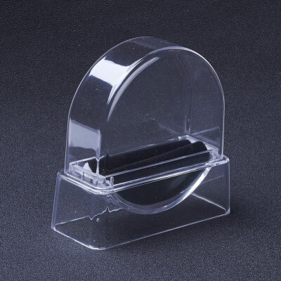 

Clear Organic Glass Bangle Displays with Sponge&Cloth Flat Round Black 95x95x39cm