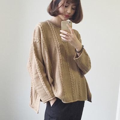 

Starmoon Fashion Women Top knitting Shirt Long Sleeve Sweater Casual Fork Opening Blouse