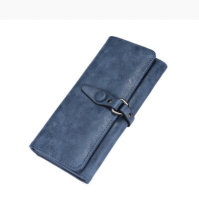 

REALER brand women wallet foldable design artificial leather wallet coin purse multi card holder female long purse for iphone