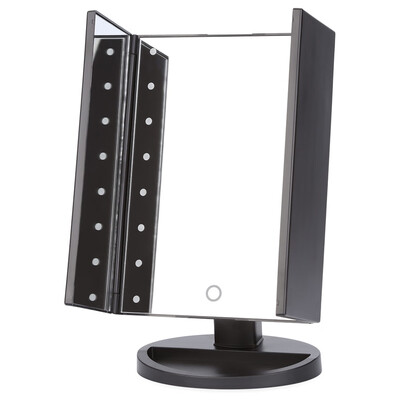 

Fashion Portable Folding Table 16 LEDs Lamp Luminous Cosmetic Mirror