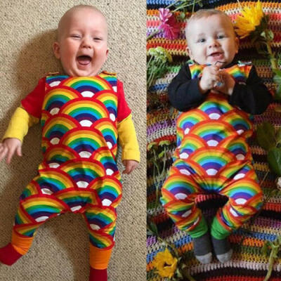 

Newborn Baby Boys Girls Scales Romper Bodysuit Jumpsuit Rainbow Outfits Clothes