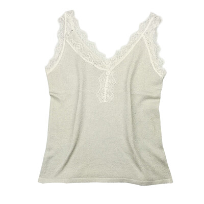 

Lace Stitching Camisole Tops Women V Neck Sleeveless Vest Knitted Tank Top