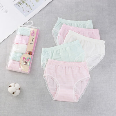 

Girls super soft jacquard cotton 5 strips briefs JF804C