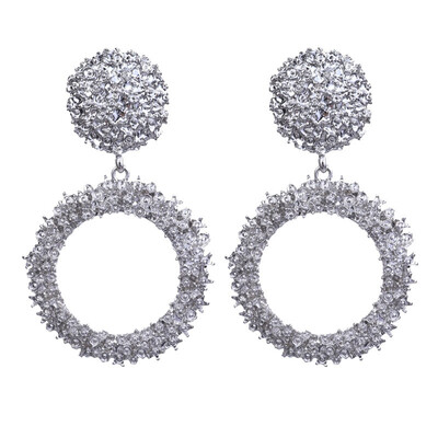 

EK849 New Punk Heavy Metal Dangle Drop Earring Gold Color Geometric Statement Earrings For Women Jewelry Female Accessories
