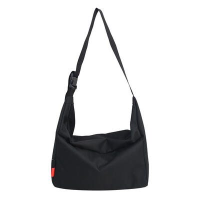 

Hip Hop Solid Color Shoulder Packs Unisex Nylon Large Sports Crossbody Bags