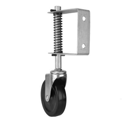 

Greensen 4" Rubber Gate Wheel Spring Loaded Swivel Caster Heavy Duty 220lbs Load Capacity