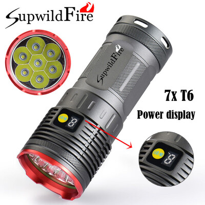 

Saidsome Supwildfire 16000LM 7 x XM- T6 LED Power & Mode Digital Display Flashlight flashlight lamp