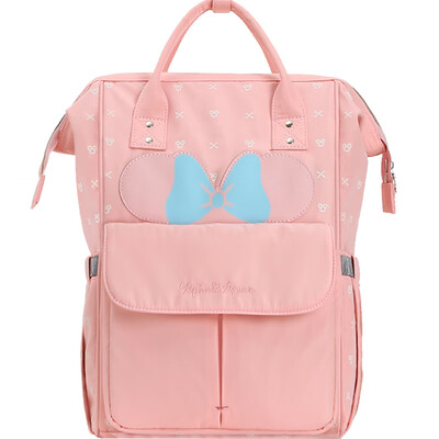 

Disney mother&baby Mummy bag multi-function large-capacity shoulder maternity bag fashion out of the mobile mom bag Mocha pink 20114039