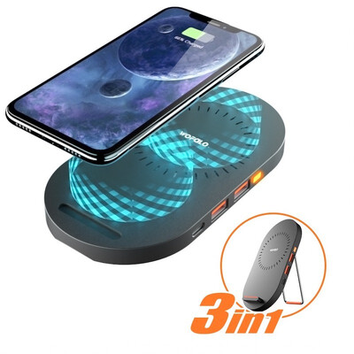 

10W Qi Wireless Charger For iPhone XSXR88 Plus Quick Charge 30 Fast Wireless Charging Pad Stand For Samsung S9S8S7