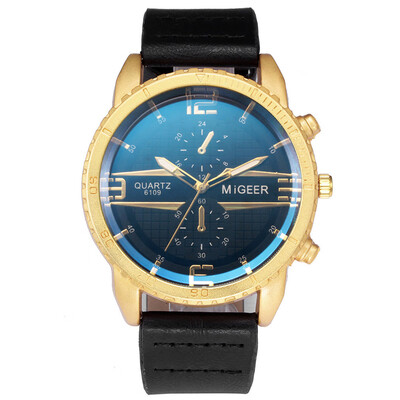

〖Follure〗MIGEER High-End Fashion Mens Stainless Steel Watch Analog Alloy Quartz Watch