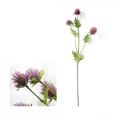 

New Artificial Flowers 3 Heads Thorn Parsley Plant Simulation Flower DIY Home Living Room Decoration