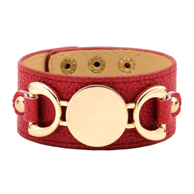 

2019 Monogram Leather Cuff Bracelet Pulseras 3 Row Gold Color Multicolor Leather Bracelet for Women Men