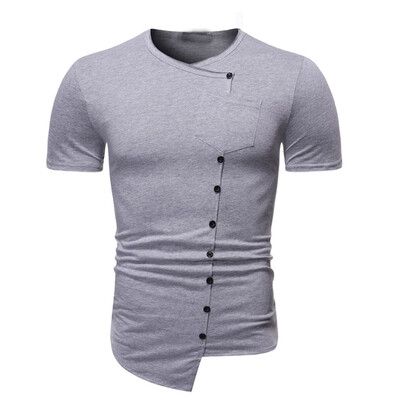 

Toponeto Mens New Pattern Casual Fashion Irregular Lapel Printing Short Sleeve Shirt