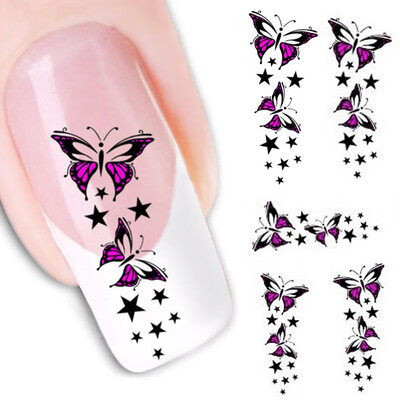 

〖Follure〗Butterfly Water Transfer Slide Decal Sticker Nail Art Tips To Decoration