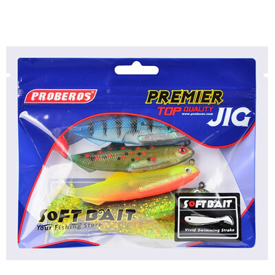 

VISSEN 5pcs Floating Jig Wobblers Silicon Rubber Lure 105cm21g Sea Fishing Lures Soft Crankbaits Fishing Tackle