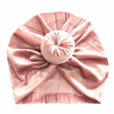 

HOT Kid Baby Gold Velvet Bow Hairband Headband Stretch Turban Head Wrap Newborn