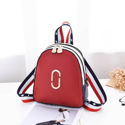 

Womens backpack with shoulder bags Korean version Chao Baitao fashion Mini student schoolbag ladies stereotyped small backpack