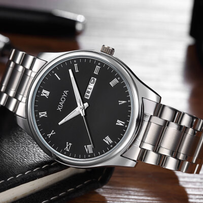 

Authentic Korean fashion trend watch mens simple casual luminous steel belt female watch non-mechanical couple quartz watch