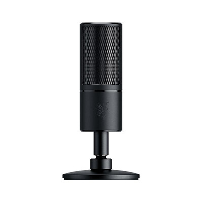 

Razer Seiren X USB Streaming Microphone Built-in Shock Mount Supercardiod Pick-Up Pattern 25mm Condenser Capsules USB Plug & Play