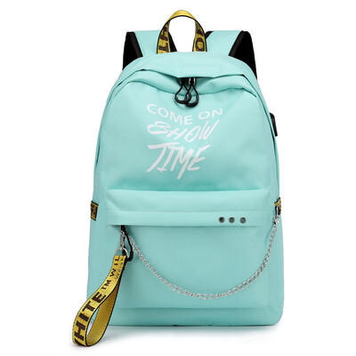 

Casual backpack charging bag luminous couple backpack
