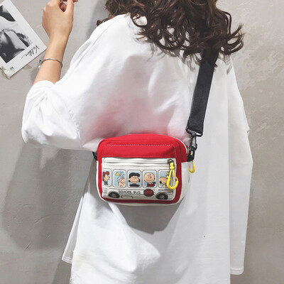 

Net red mini bag handbag summer small fresh fashion canvas bag wild ins foreign cartoon crossbody bag