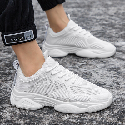 

New spring sports old shoes mens thick white shoes casual shoes mesh breathable mens shoes