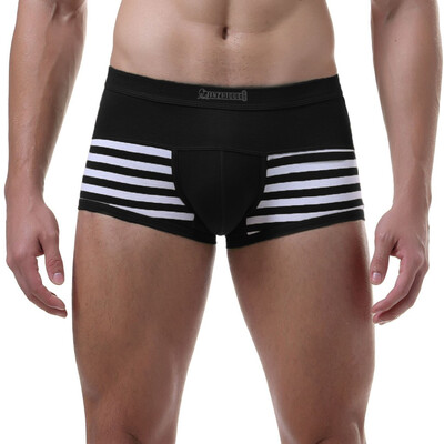 

Tailored Mens Soft Stripe Splicing Underpants Soft Breathable Knickers Sexy Briefs