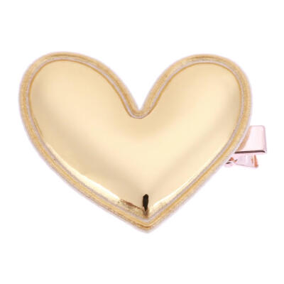 

Cute PU Leather Heart-shaped Hairpins Girl Princess Hairclip Party Headwear