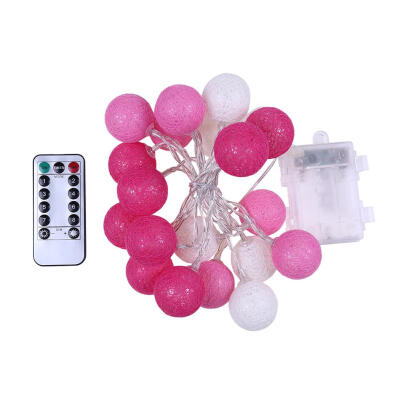 

20LED Cotton Balls Garland String Lights Fairy Lamp Holiday Bedroom Decor