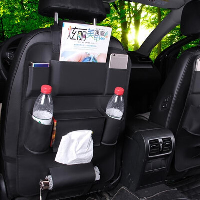 

Car Seat Storage Bag Hanging Car Back Child Safety Multifunction Leather Storage Box Multi-Pocket Scratch Rresistant