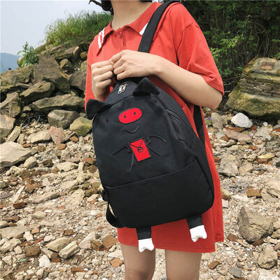 

Tailored Fashion Women Large Canvas Capacity Student Backpack Travel Couple Bag