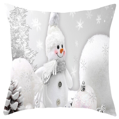 

Siaonvr Merry Christmas Short Plush Pillowcase Sofa Pad Set Home Decoration 18x18 Inch